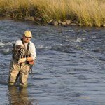 How does Heli fishing work man casting to fish while standing in water heli fishing